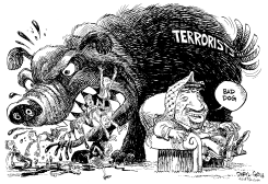 ARAFAT DOG TERRORISTS by Daryl Cagle