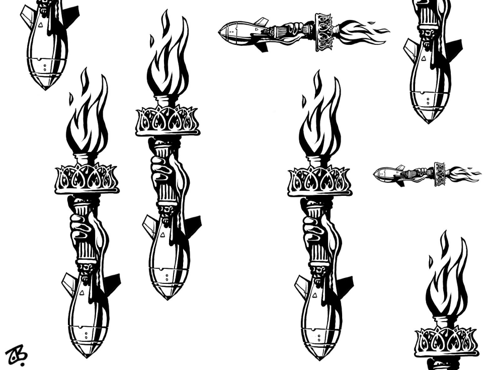  LIBERTY TORCHES by Emad Hajjaj