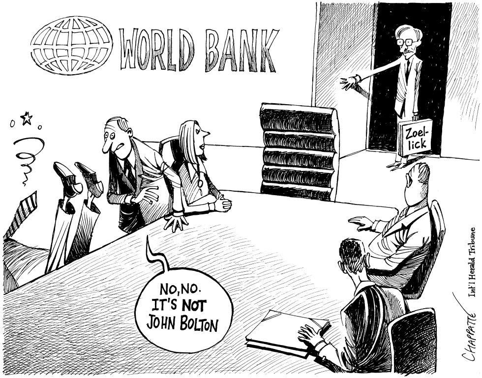  ROBERT ZOELLICK AT THE WORLD BANK by Patrick Chappatte