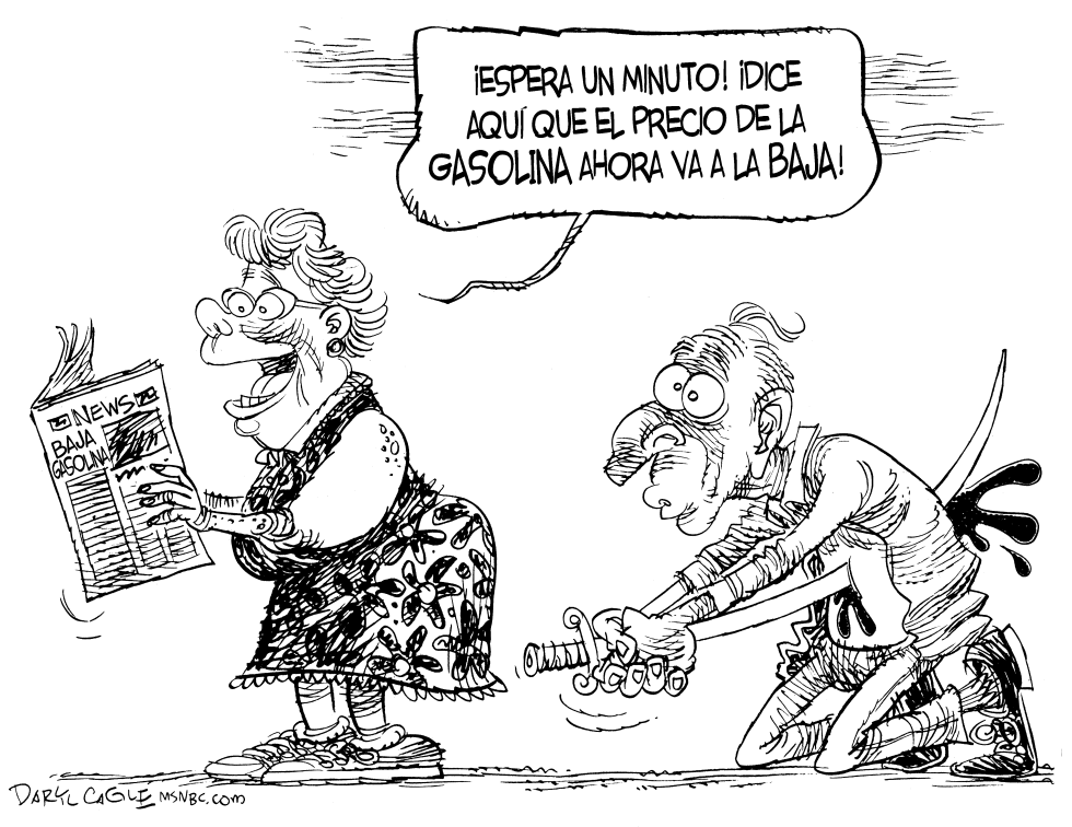  CAIDA DE LOS PRECIOS DE LA GASOLINA by Daryl Cagle