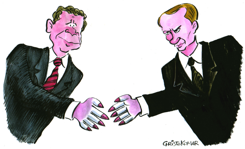 Bush - Putin meeting - COLOR
