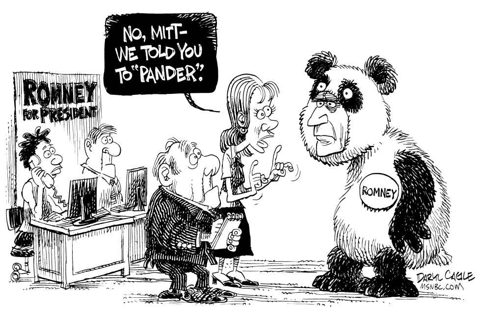  ROMNEY PANDER by Daryl Cagle