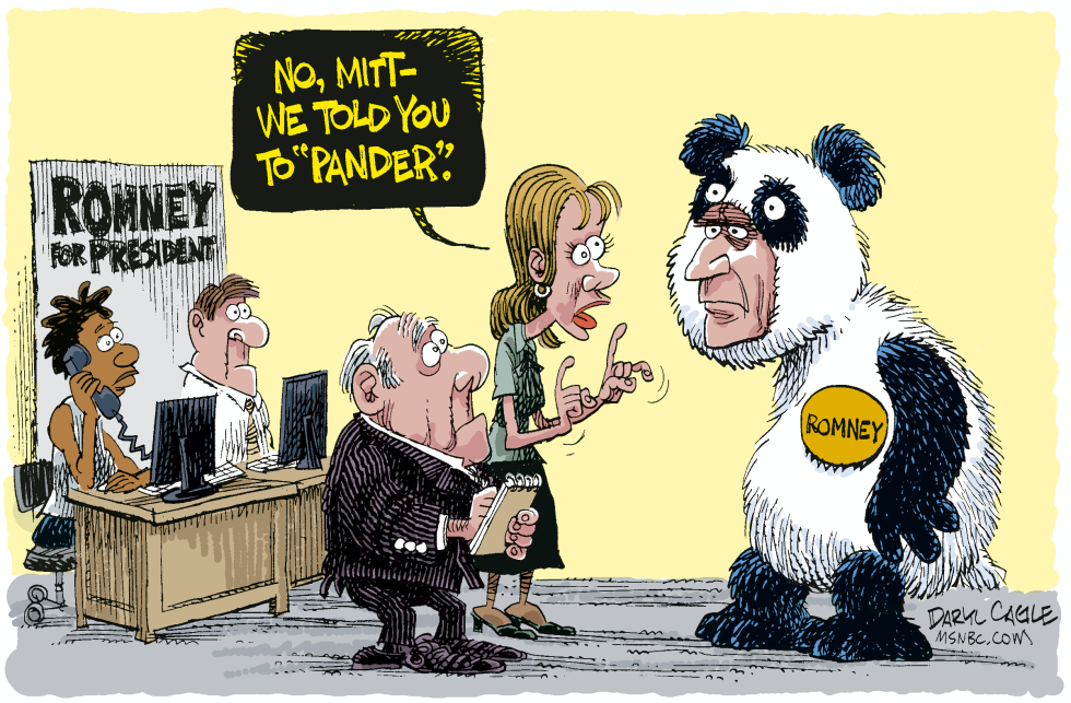  ROMNEY PANDER  by Daryl Cagle