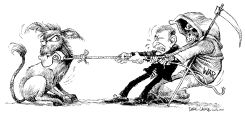 TUG OF WAR by Daryl Cagle