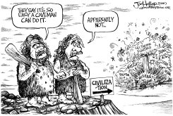 MIDEAST CAVEMAN by Joe Heller