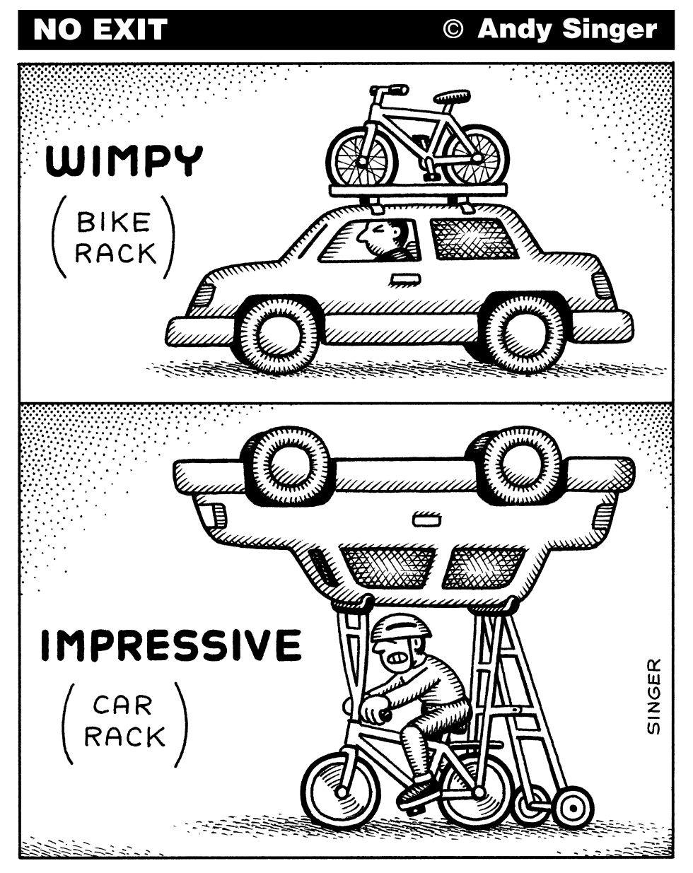 Bike Rack more impressive than Car Rack