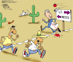 BORDER-CROSSING BUSH  by Gary McCoy