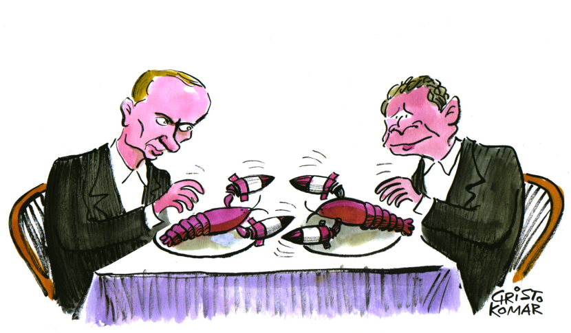 Bush and Putin in Kennebunkport - COLOR