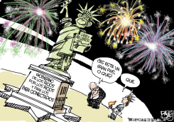 ESTATUA DE LA LIBERTAD DE LIBBY /  by Pat Bagley