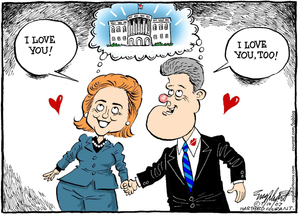  CLINTONS IN LOVE  by Bob Englehart