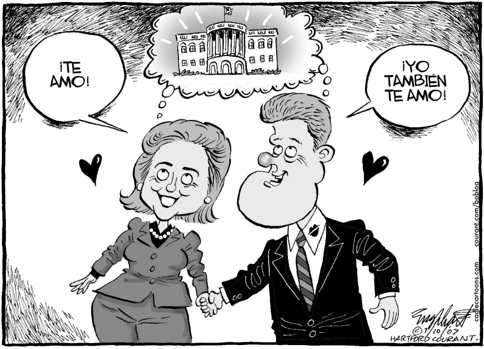 Los Clinton enamorados