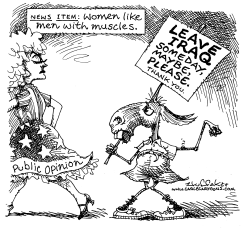 DEMOCRATIC MUSCLES by Sandy Huffaker