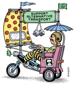 SUPPORT ALTERNATIVE TRANSPORTATION  VERSION by Andy Singer