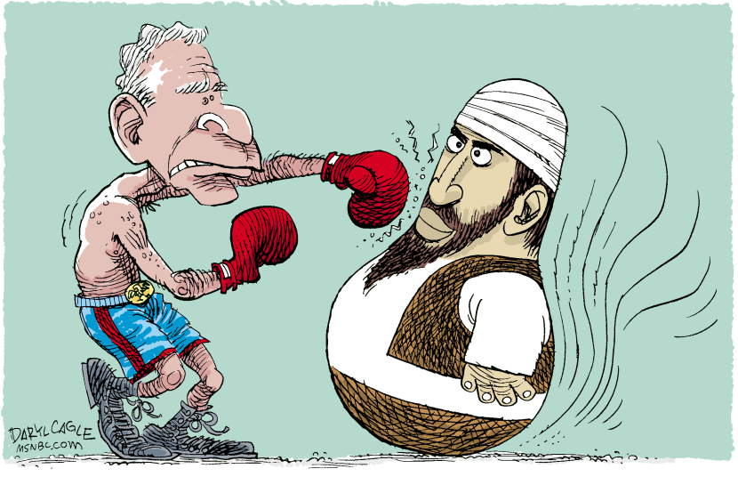 Bush-Osama Terror Bopper Color