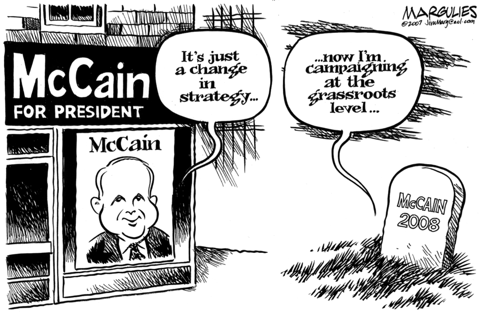 McCain changes strategy
