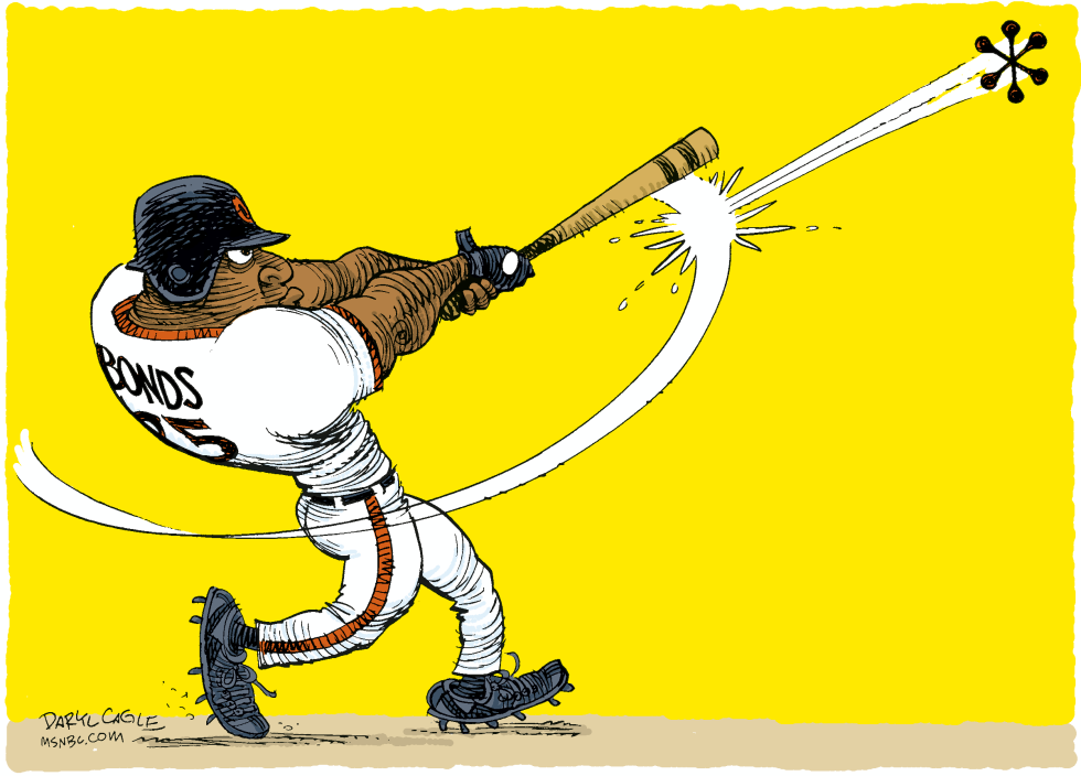  EL RECORD DE HOME RUNS DE BARRY BONDS  by Daryl Cagle