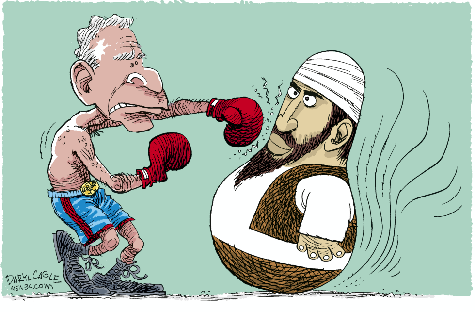  BUSH CONTRA OSAMA EL BAILARIN DE TERROR  by Daryl Cagle