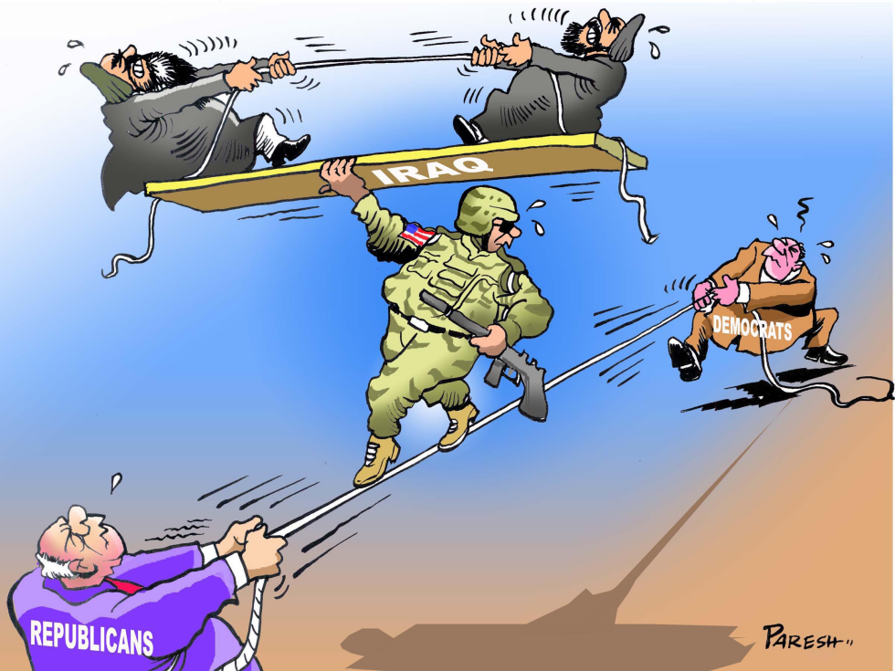  TUSSLE OVER IRAQ by Paresh Nath