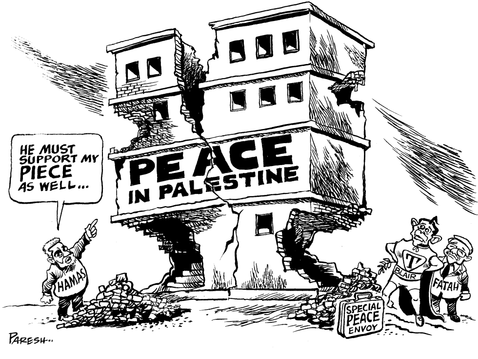  TONY BLAIR IN PALESTINE by Paresh Nath