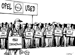 LAYOFFS IN THE CAR INDUSTRY by Patrick Chappatte