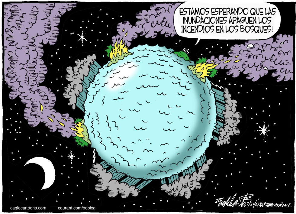  DESASTRES NATURALES ALREDEDOR DEL GLOBO  by Bob Englehart