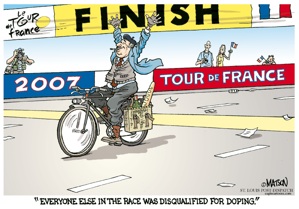 Clean Winner of the Tour De France-COLOR