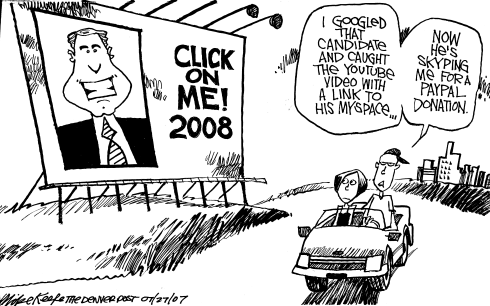  INTERNET CAMPAIGNING by Mike Keefe