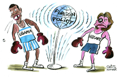 CLINTON AND OBAMA - by Christo Komarnitski