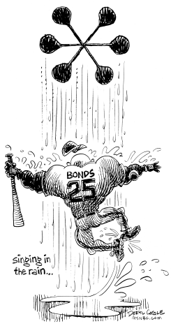 BONDS SINGING IN THE RAIN by Daryl Cagle