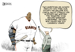 BARRY BONDS  by Cam Cardow