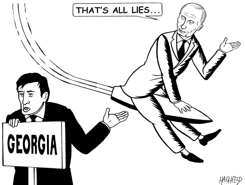 SAAKASHVILI- PUTIN by Rainer Hachfeld