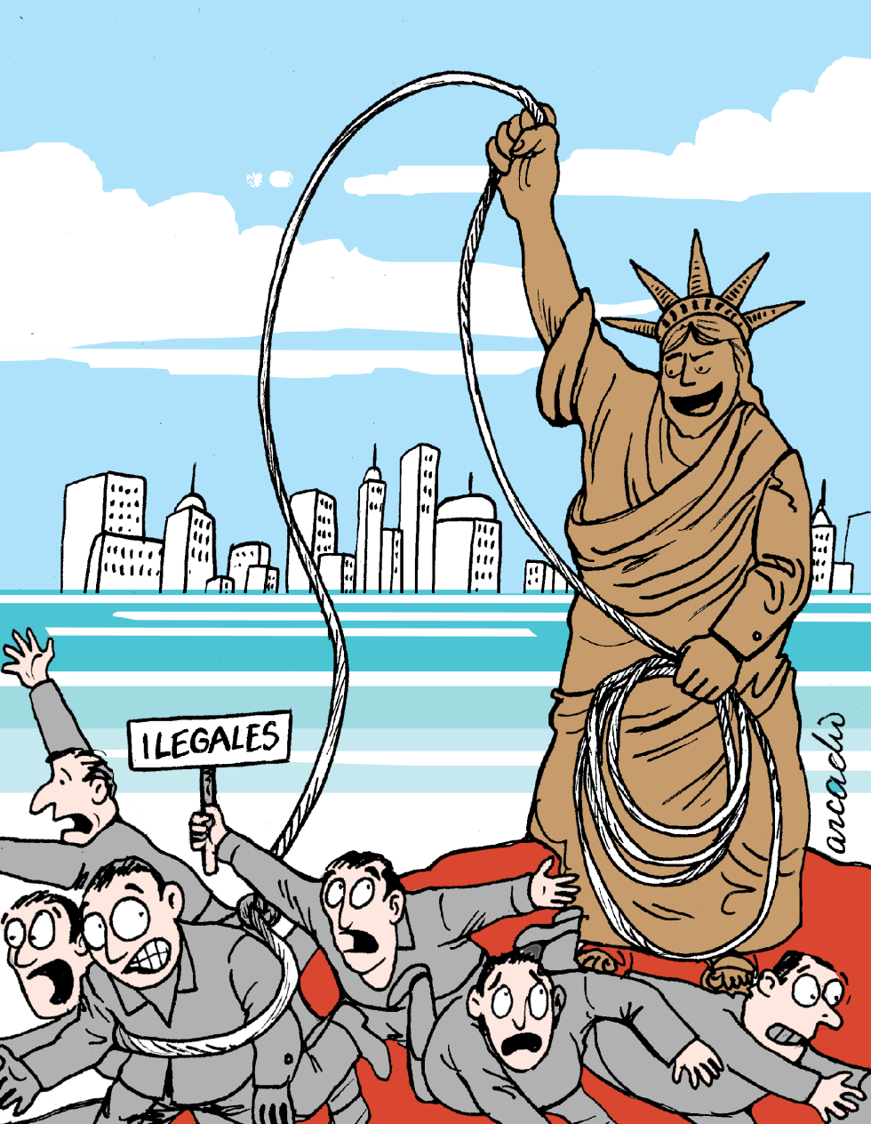 La libertad atrapando