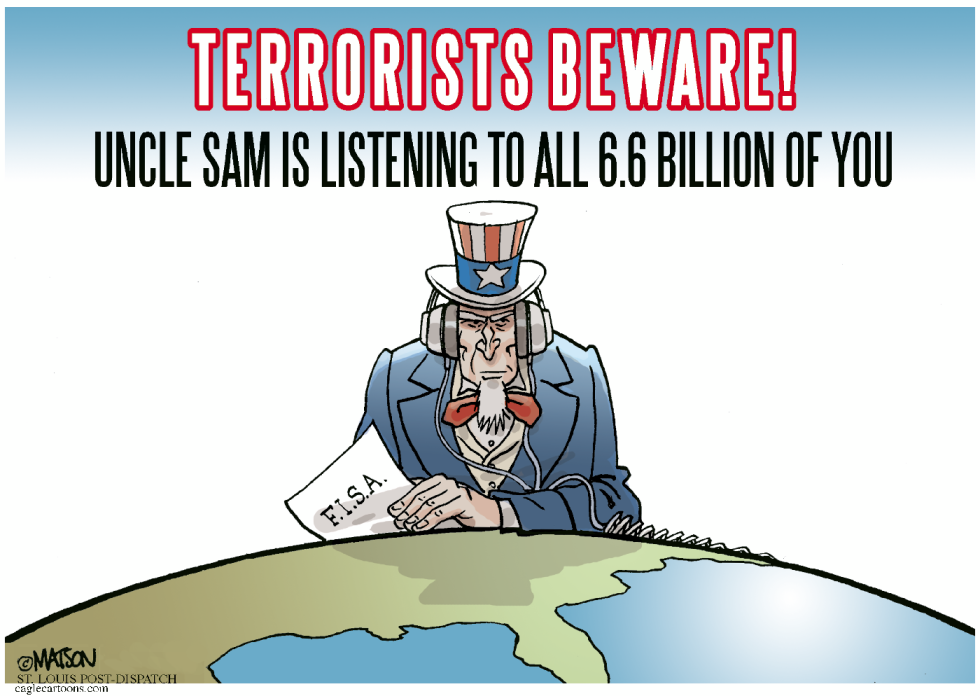 Uncle Sam Is Listening-COLOR