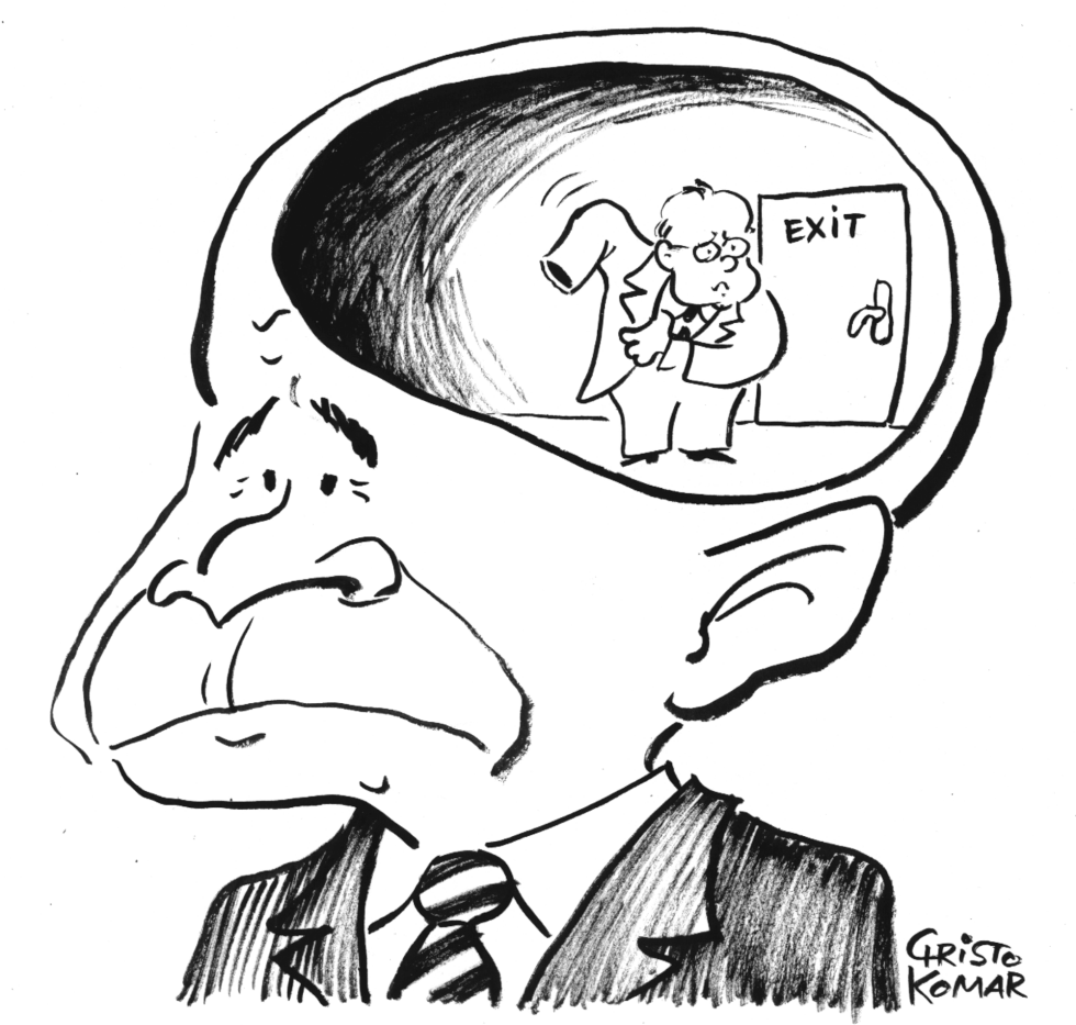 Karl Rove resigns - B&W