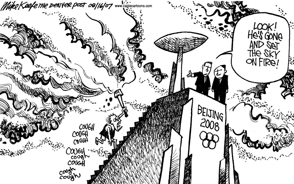  BEIJING OLYMPICS by Mike Keefe