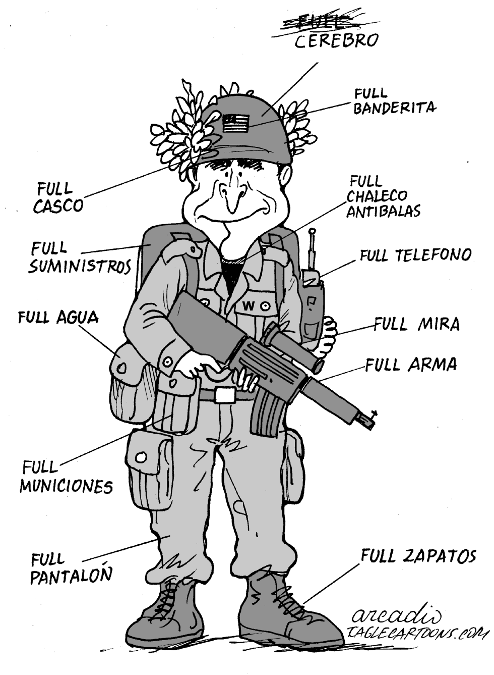 Bush con su uniforme