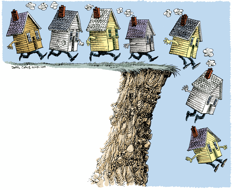 Mortgage Crisis off a Cliff Color