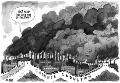 CHINESE INDUSTRY POLLUTION GREYSCALE by Chris Slane
