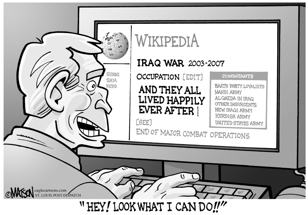  BUSH EDITS WIKIPEDIA by RJ Matson