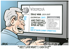 BUSH EDITS WIKIPEDIA by R.J. Matson