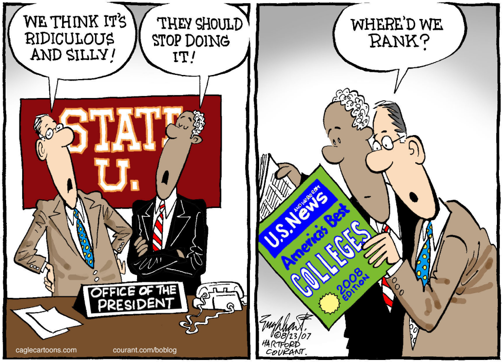 COLOR US News and World Reports College Rankings