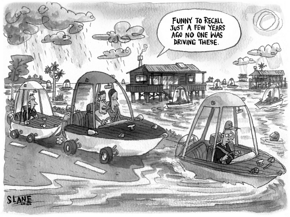 Amphibiian Cars From The Near Future  Greyscale