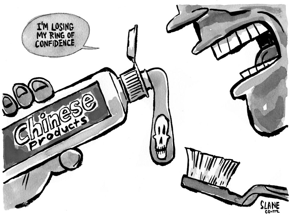 Toxic Chinese Toothpaste Recall Greyscale