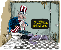 GAY BATHROOM GOP  by Daryl Cagle