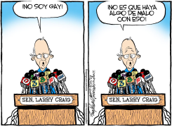 SENADOR LARRY CRAIG /  by Bob Englehart