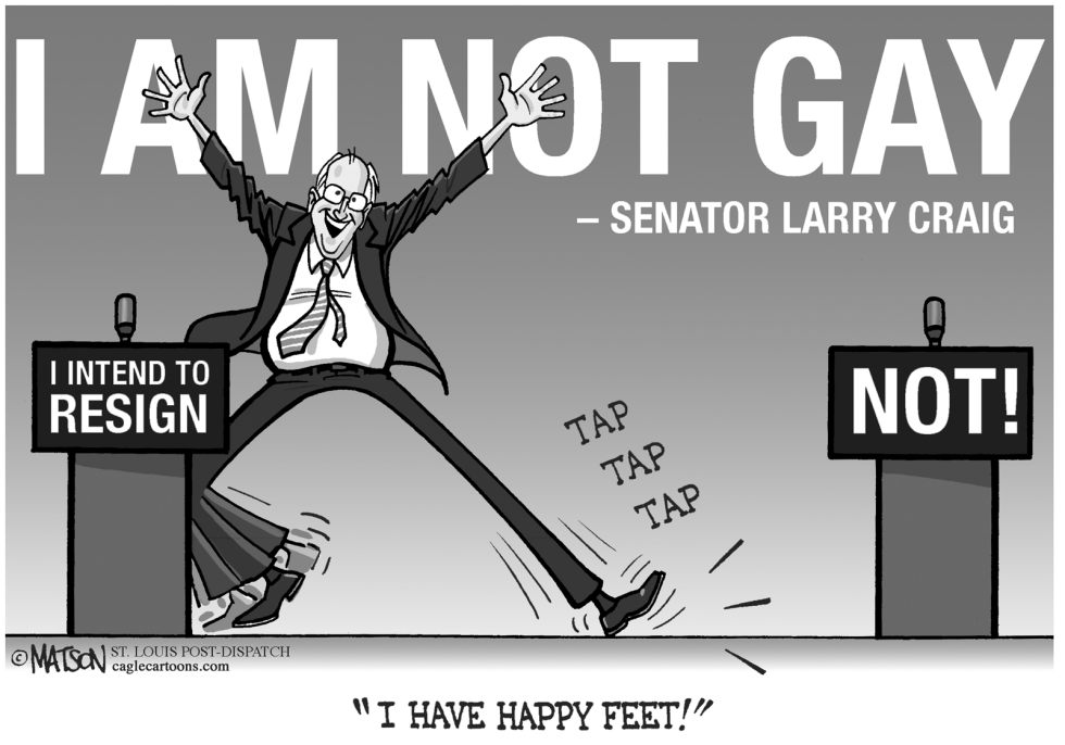  SENATOR CRAIG HAS HAPPY FEET by RJ Matson