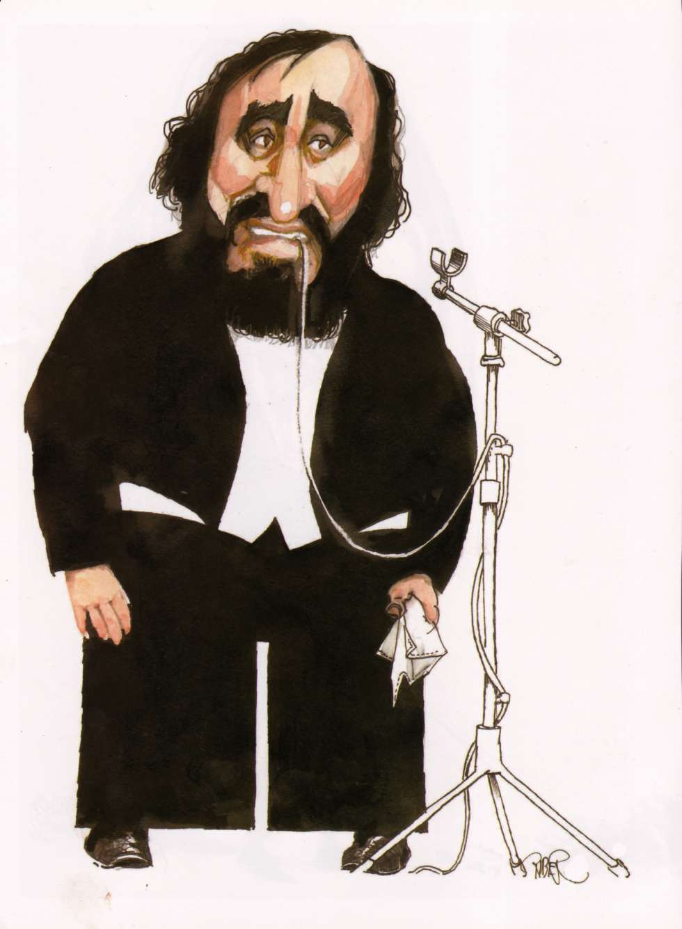  PAVAROTTI SWALLOVED MIC by Riber Hansson