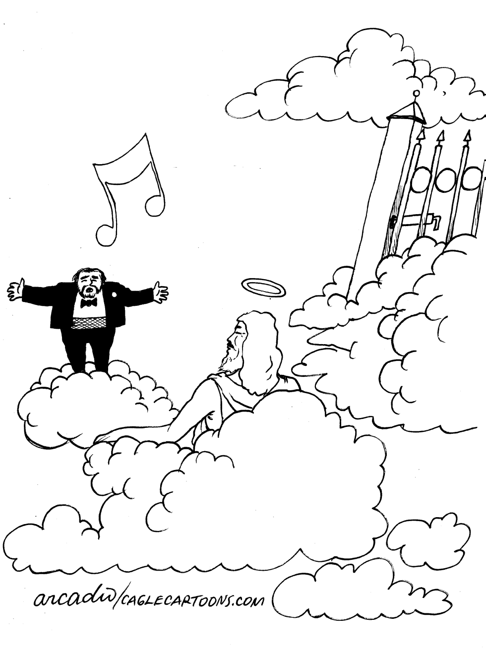 Pavarotti en el Cielo