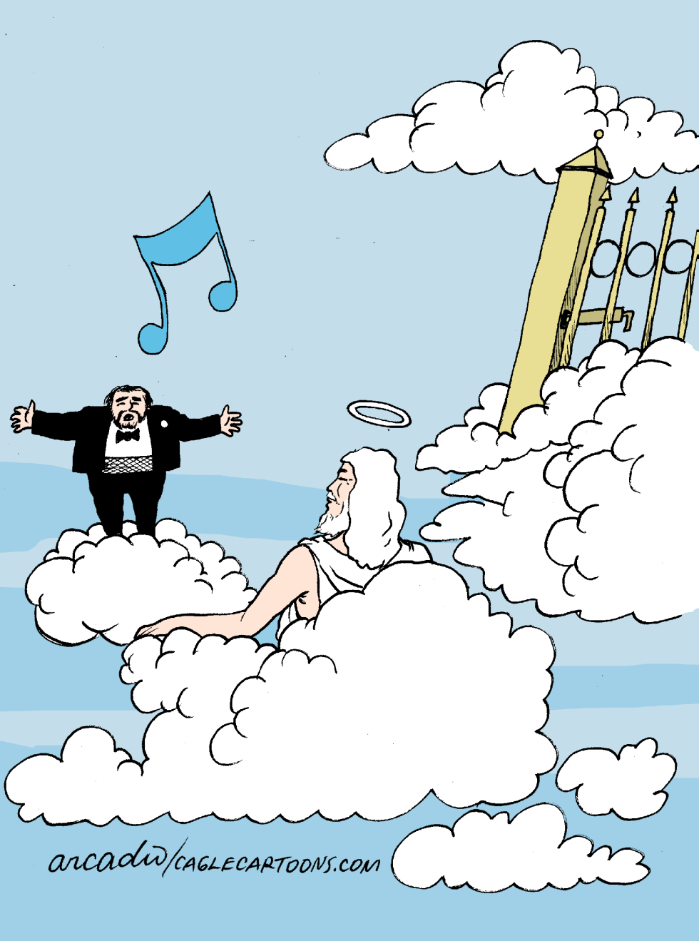  PAVAROTTI IN HEAVEN  by Arcadio Esquivel