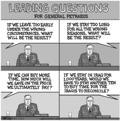 LEADING QUESTIONS FOR GENERAL PETRAEUS by R.J. Matson
